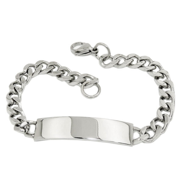 Armband, Panzer – Edelstahl, Silber – 6,5mm, 20cm