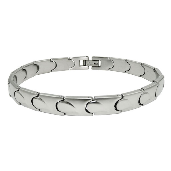 Armband, Glieder – Edelstahl, Silber – 20,5cm