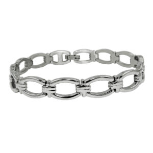 Armband, Fantasiekette – Edelstahl, Silber – 21cm