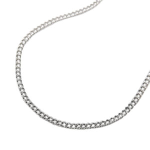 Kette, Panzerkette – Edelstahl, Silber – 45cm