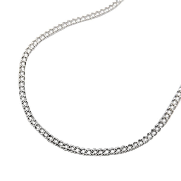 Kette, Panzerkette – Edelstahl, Silber – 45cm