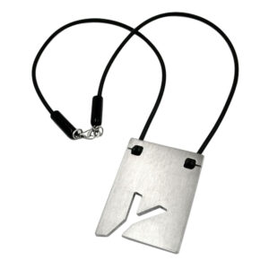 Kette, Buchstabe Y – Edelstahl, Schwarz – 42cm