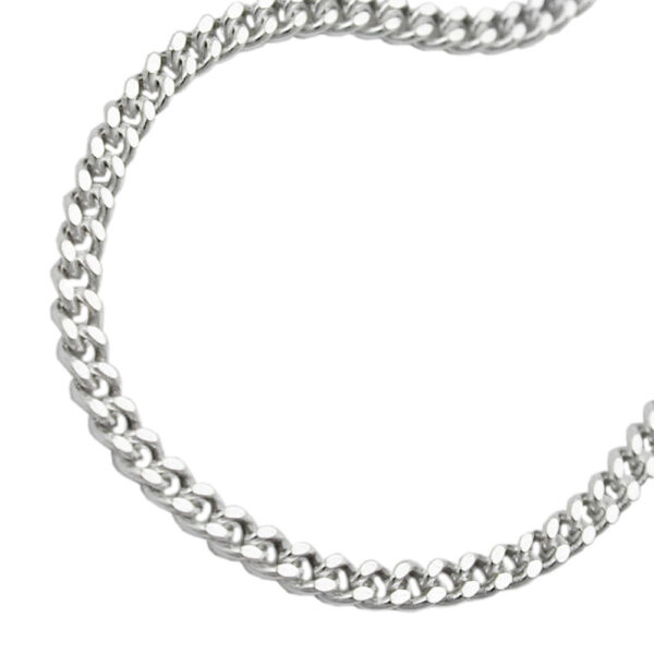 Kette, Flachpanzer – Silber, diamantiert – 3mm, 70cm