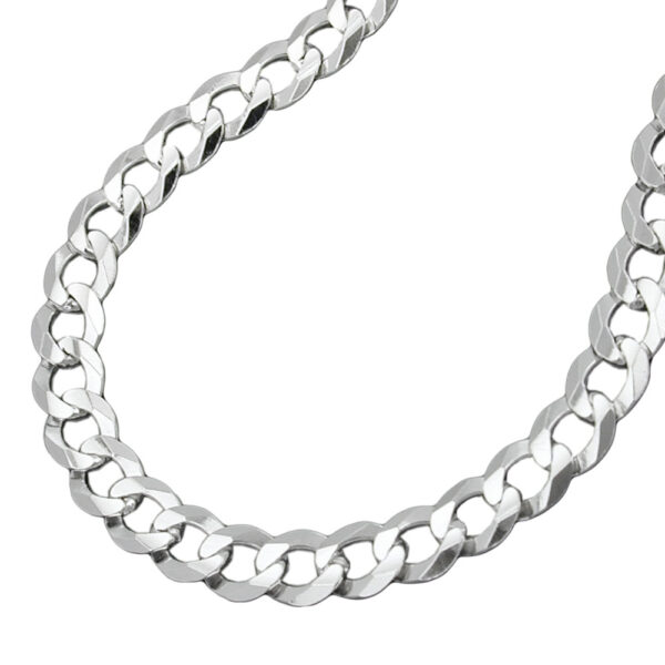 Unisex 925er Silber Panzerarmband (19cm), 4,5mm breit, poliert, Karabinerverschluss.