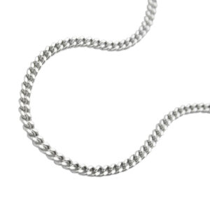 Kette, Flachpanzer – Silber 925, diamantiert – 50cm