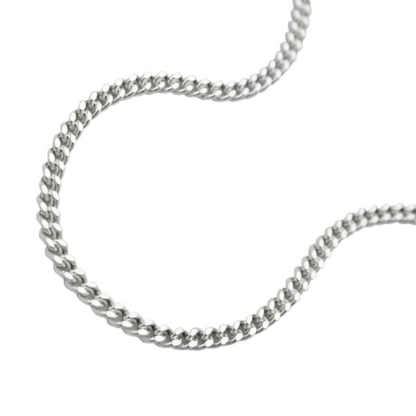 Kette, Flachpanzer – Silber 925, diamantiert – 50cm