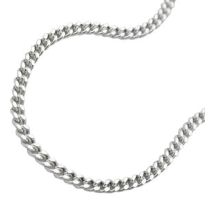 Kette, Flachpanzer – Silber 925, Diamantiert – 2mm, 55cm