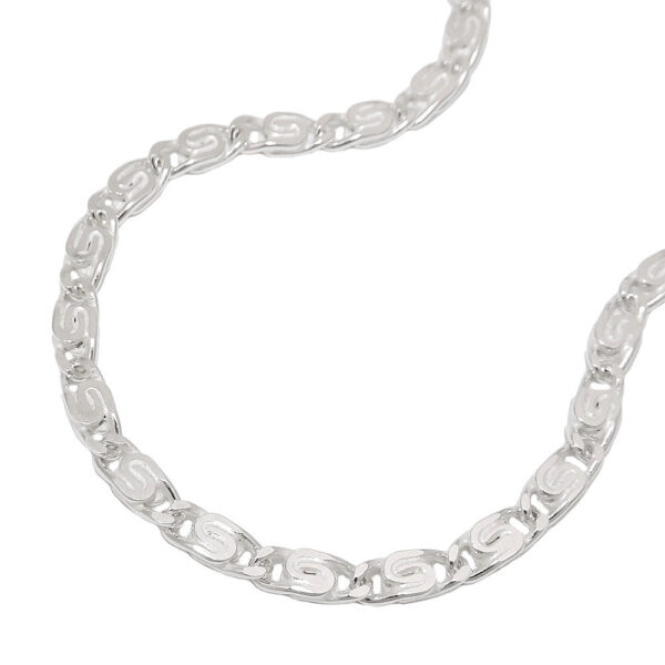 Kette, S-Panzerkette – Silber 925, diamantiert – 60cm
