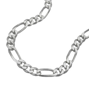 Kette, Figarokette – Silber 925, glänzend – 4,8mm, 60cm