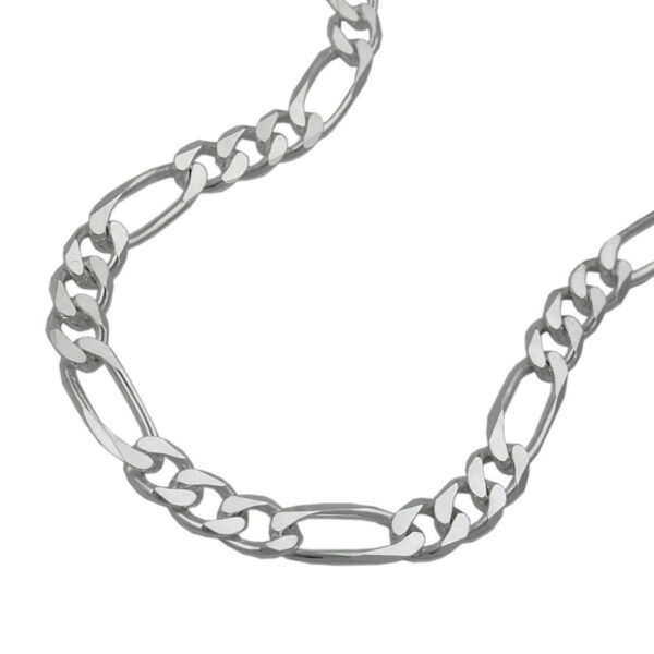 Kette, Figarokette – Silber 925, glänzend – 4,8mm, 60cm