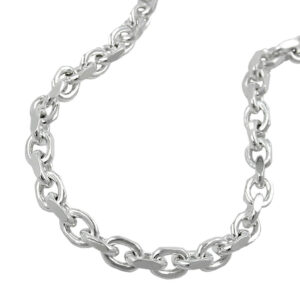 Armband, Ankerkette – Silber, diamantiert – 19cm
