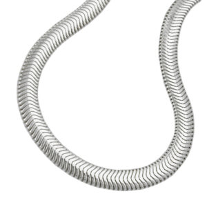 Kette, Schlangenkette – Silber, Glänzend – 6x2mm, 50cm