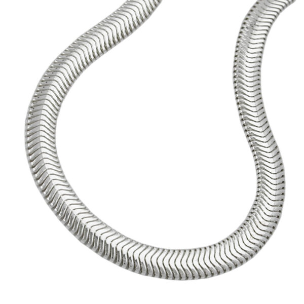 Kette, Schlangenkette – Silber, Glänzend – 6x2mm, 50cm