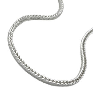 Kette, Fuchsschwanz – Silber, Vierkant – 1,5mm, 50cm