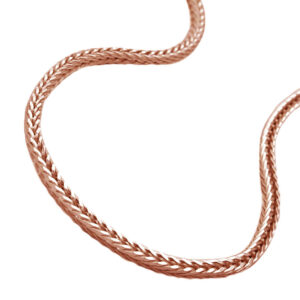 Kette, Fuchsschwanz – Silber, Roségold – 1,5mm, 42cm