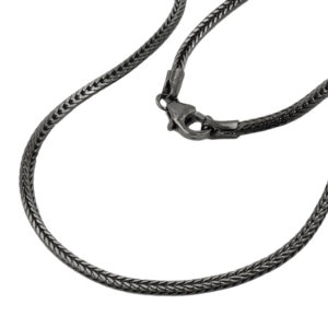 Kette, Fuchsschwanz – Silber, rhodiniert – 1,5mm, 42cm