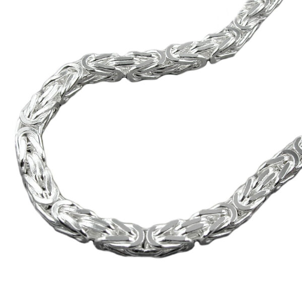 Kette, Königskette – Silber, glänzend – 5x5mm, 70cm