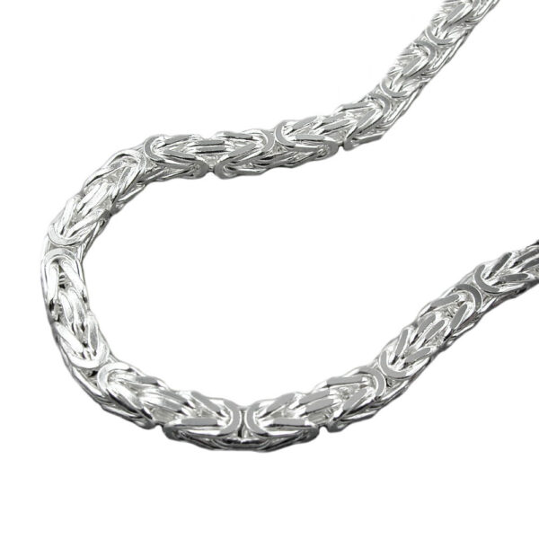 Königskette, Vierkant – Silber, Glänzend – 45cm