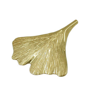 Anhänger, Ginkgoblatt – Gold, Glänzend – 23x24mm