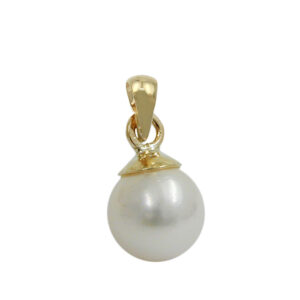 Anhänger, Perle rund – Gold, Gelbgold – 6mm