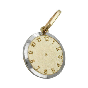 Anhänger, Taufuhr – Gold, Bicolor, rhodiniert – 12,4mm