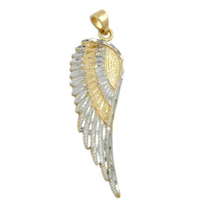 Anhänger, Engelsflügel – Gold, Bicolor – 36x13mm