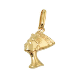 Anhänger, Nofretete – Gold, Glänzend – 15x10mm