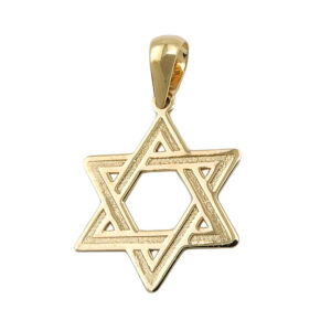 Anhänger, Davidstern – Gold, Glänzend – 11mm