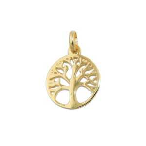 Anhänger, Baum des Lebens – Gold, Gelbgold – 12mm