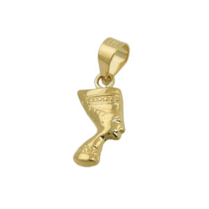 Anhänger, Nofretete – Gold, glänzend – 11x6mm