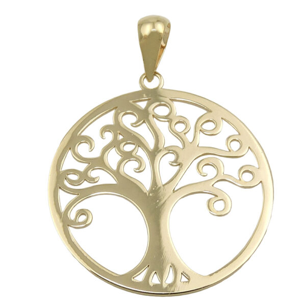 Anhänger, Lebensbaum – Gold, Glänzend – 20mm