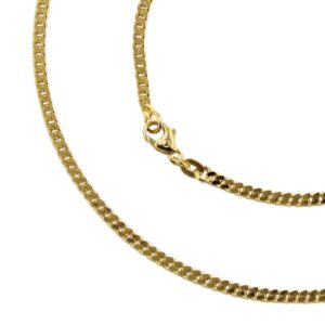 Armband Flachpanzer – Gold, Glänzend – 2,4mm, 18,5cm