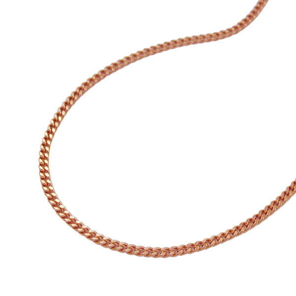 Kette, Panzerkette – Rotgold, diamantiert – 1mm, 45cm