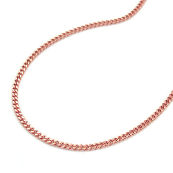 Kette, Panzerkette – Rotgold 585, diamantiert – 50cm