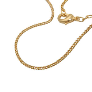 Kette, Panzer flach – Gold, diamantiert – 1,7mm, 45cm