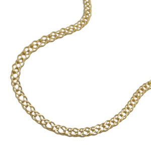 Armband, Doppelpanzer – Gold, Gelbgold – 19cm