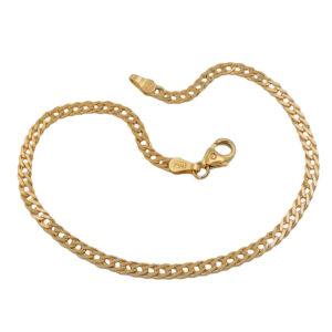 Armband, Doppelpanzer – Gold, Gelbgold – 19cm