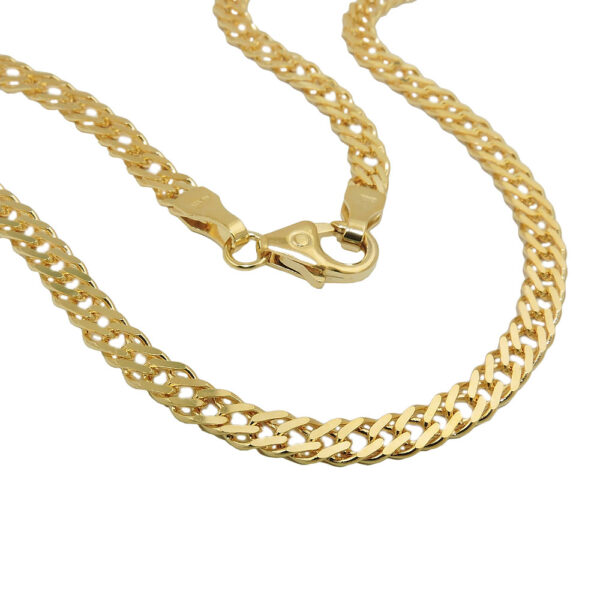 Armband, Doppelpanzer – Gold, Gelbgold – 19cm