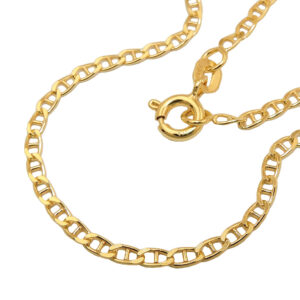 Armband, Stegpanzer – Gold, Glänzend – 2mm, 19cm