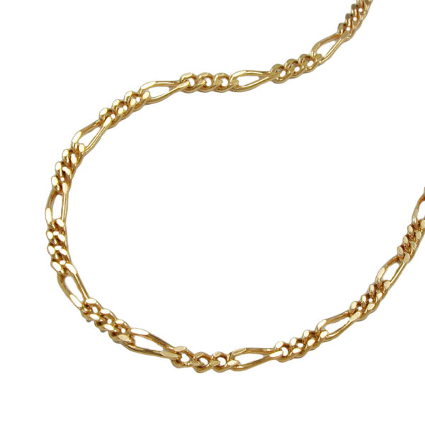 Armband, Figarokette – Gold, Gelbgold – 1,4mm, 19cm