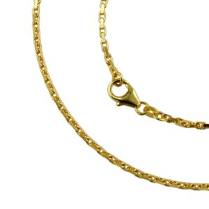 Armband, Anker – Gold, Gelbgold, diamantiert – 18,5cm