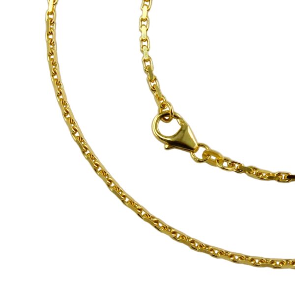 Armband, Anker – Gold, Gelbgold, diamantiert – 18,5cm