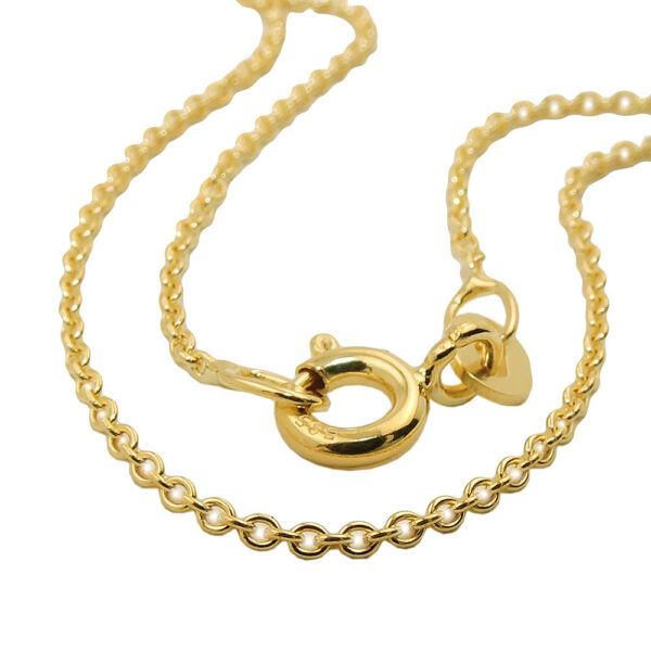 Kette, Ankerkette – Gold, Gelbgold – 38cm
