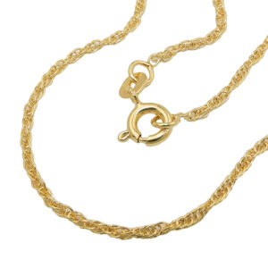 Armband, Doppelanker Kordel – Gold, Gelb – 1,6mm, 19cm