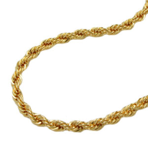 Kette, Kordelkette – Gold, Gelbgold – 45cm