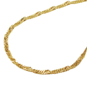 Kette, Singapurkette – Gold, Gelbgold – 1,4mm, 45cm