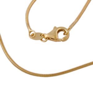 Kette, Schlange – Gold, Glänzend – 1mm, 42cm