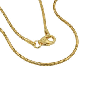 Kette, Schlange Rund – Gold, Gelbgold – 1,2mm, 50cm