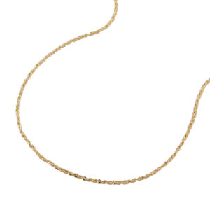 Kette, Fantasie-Muster – Gold, Gelbgold, diamantiert – 42cm