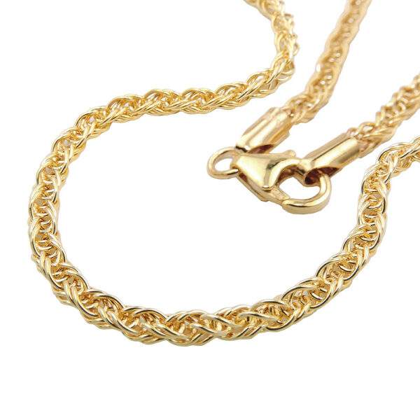 Armband, Fantasie – Gold, Gelb – 3mm, 19cm
